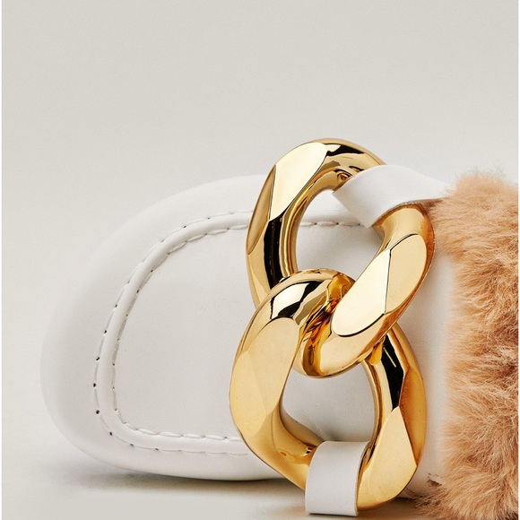 Curb Chain Faux Fur Footbed Loafer - Picture 4 of 10